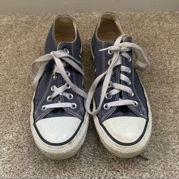 Navy Blue Low-top Converse - Picture 1 of 7